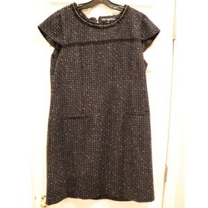 karl lagerfeld paris short tweed shift dress